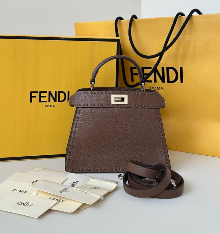 Fendi Peekaboo I See You Petite Satchel in Classic Black