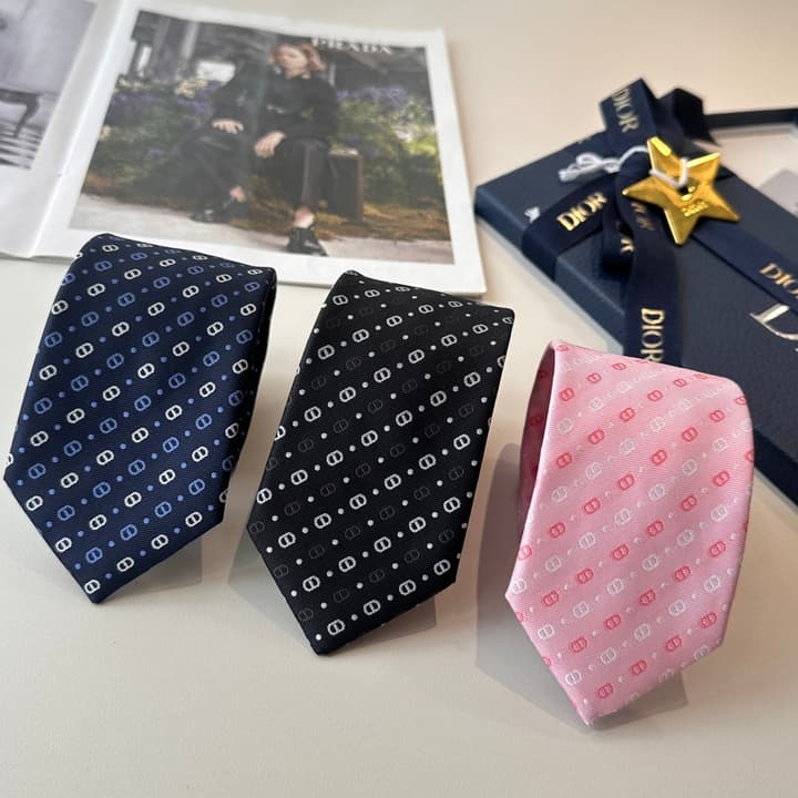 Dior Men's Logo Tie in Black