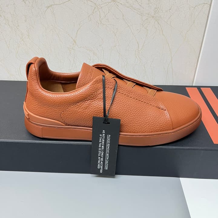 Zegna SECONDSKIN Triple Stitch™ Casual Sneakers in Monochromatic Black