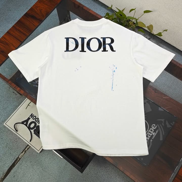 Dior Embroidered Logo Cotton T-Shirt – 2026SS in Black