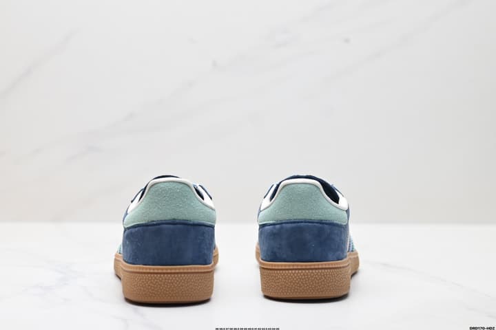 Adidas Handball Spezial Retro Sneakers in Navy Suede With Pastel Stripes