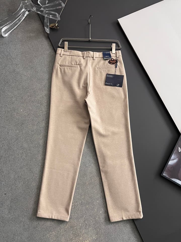 Prada Men's Cashmere Casual Trousers – 2025 Collection in Charcoal Gray