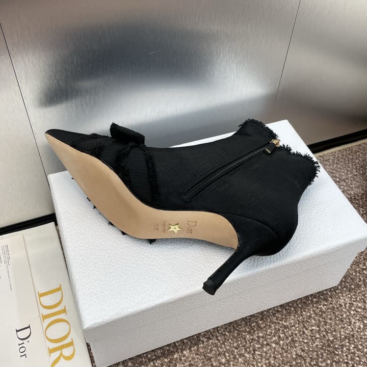 Dior J'Adior Adiorble Tassel Ankle Boots – 2024 Fall/Winter Collection in Black High Heel
