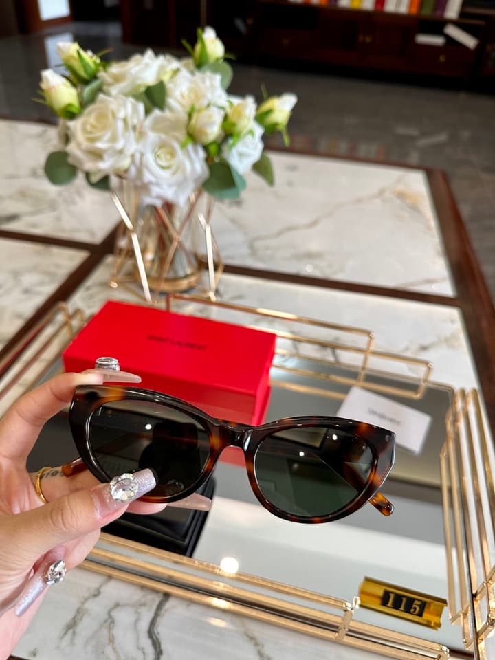 Saint Laurent Acetate Polarized Sunglasses