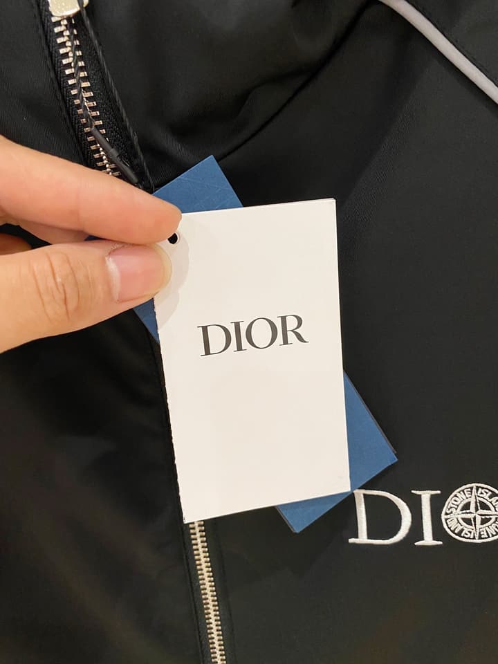 Dior New Runway Jacket Outerwear in Black With Monogram Panels