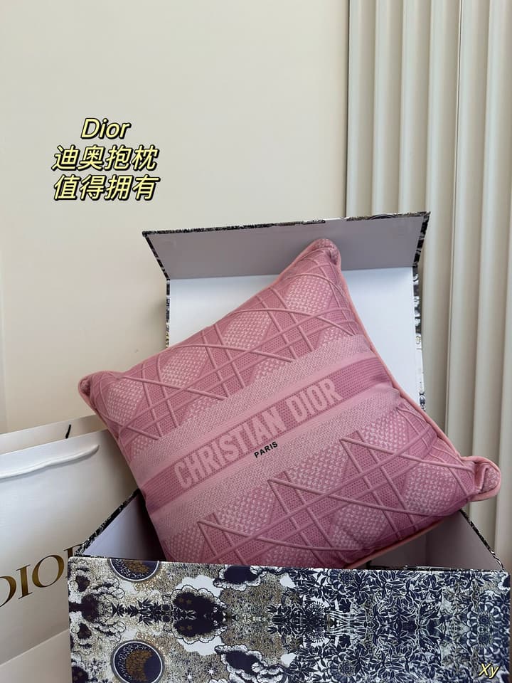 Dior Limited Edition Home Pillow in Black And White Toile Pattern
