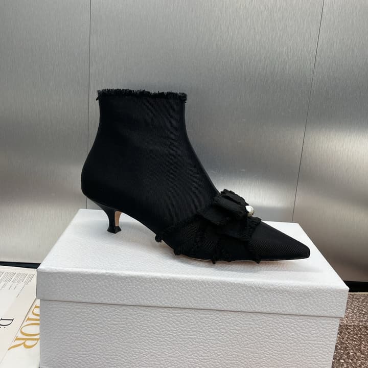 Dior J'Adior Adiorble Tassel Ankle Boots – 2024 Fall/Winter Collection in Black High Heel