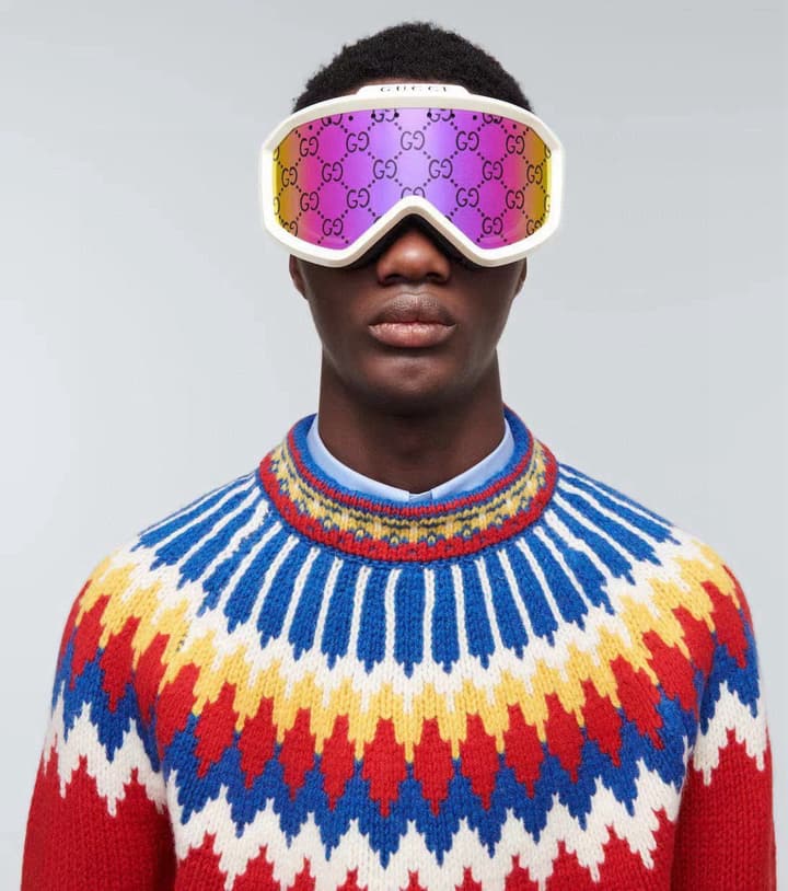 Gucci Ski Goggles in Black Frame, Silver Lens