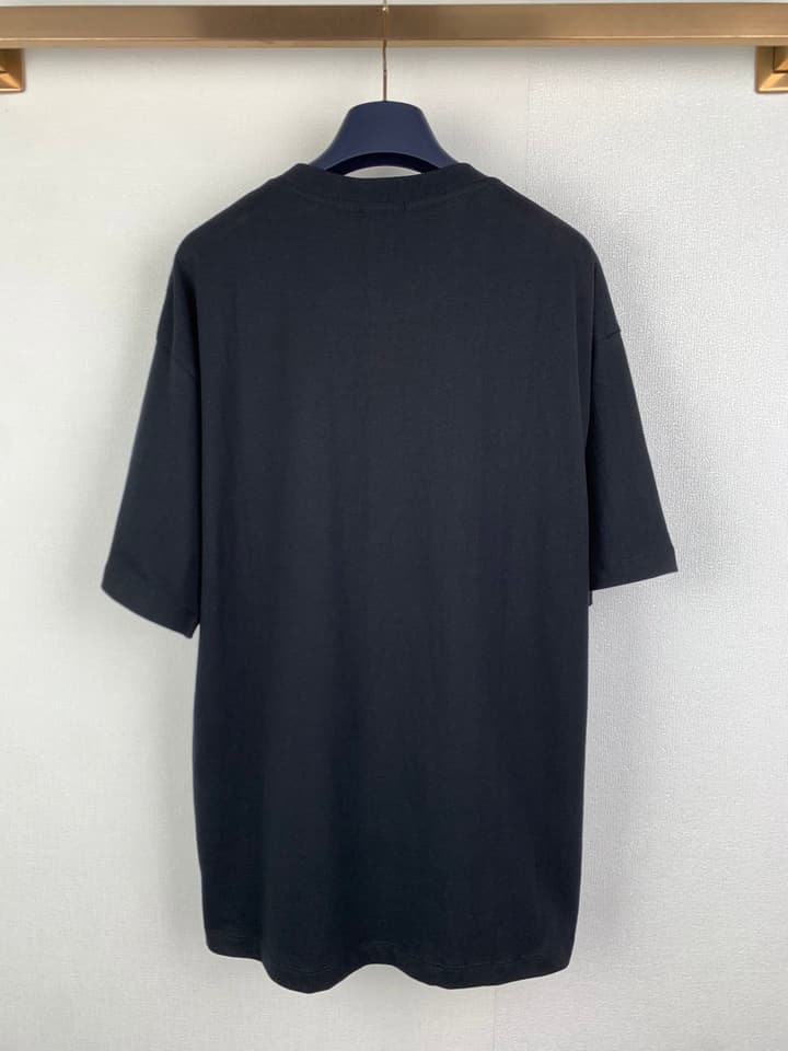 Saint Laurent Simple Logo Patch T-Shirt in Black