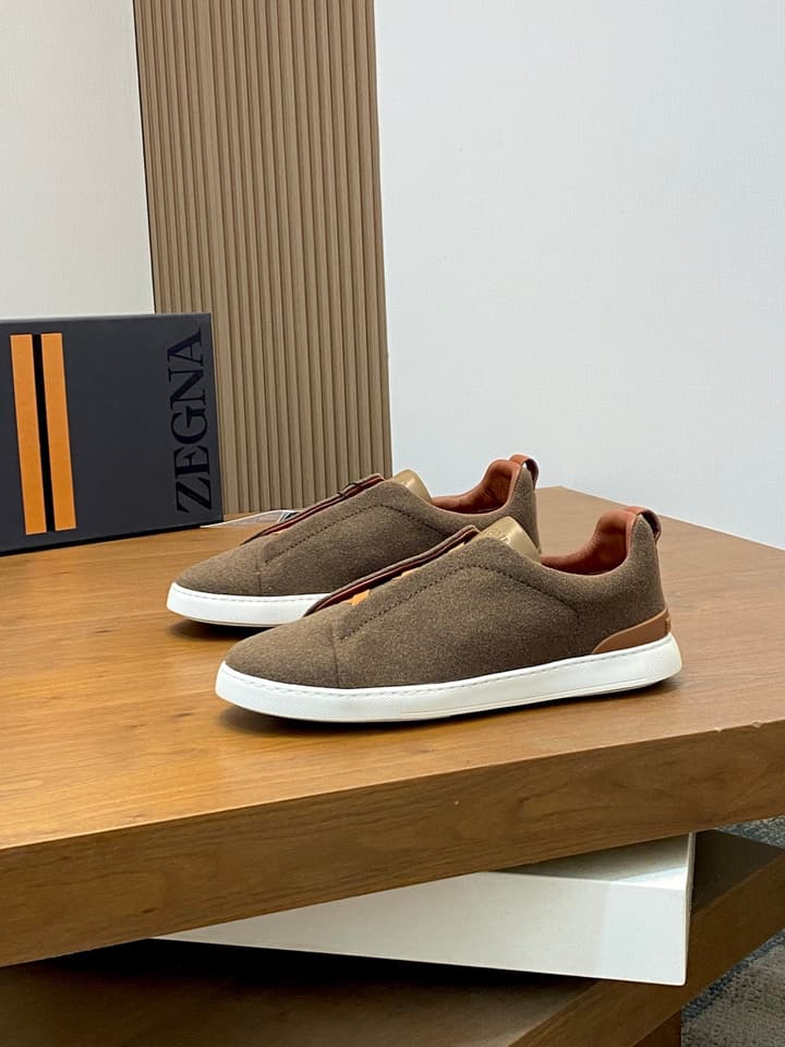 Ermenegildo Zegna Triple Stitch Sneakers in Black