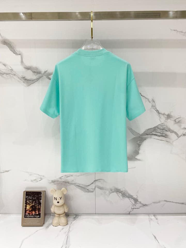 Loewe Rainbow Logo Embroidered Cotton T-Shirt in Classic Black