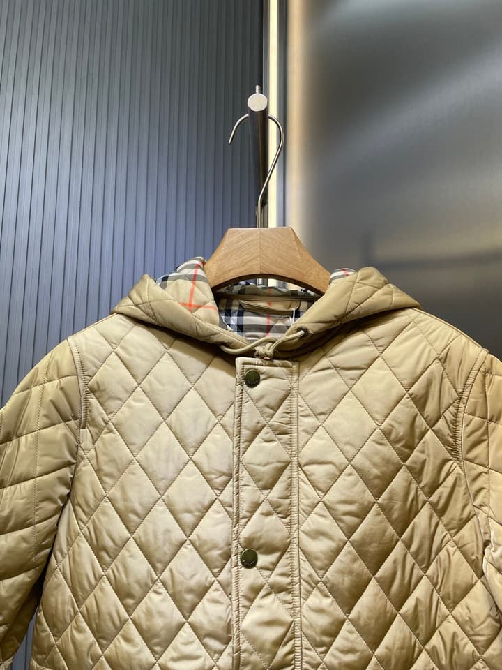 Burberry Checkerboard Padded Jacket in Black