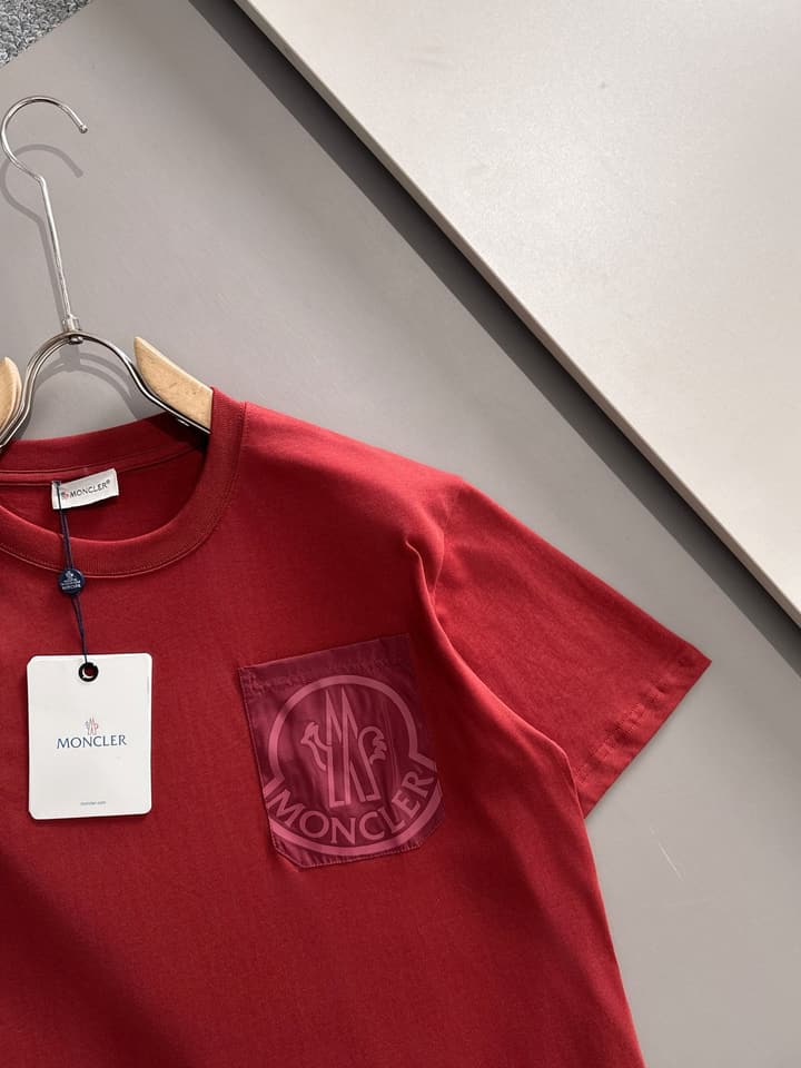 Moncler Woven Pocket Embroidery Logo T-Shirt – 2025SS in Black
