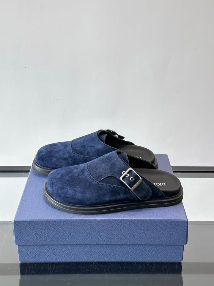 Dior Oblique Closed-Toe Mules in Black