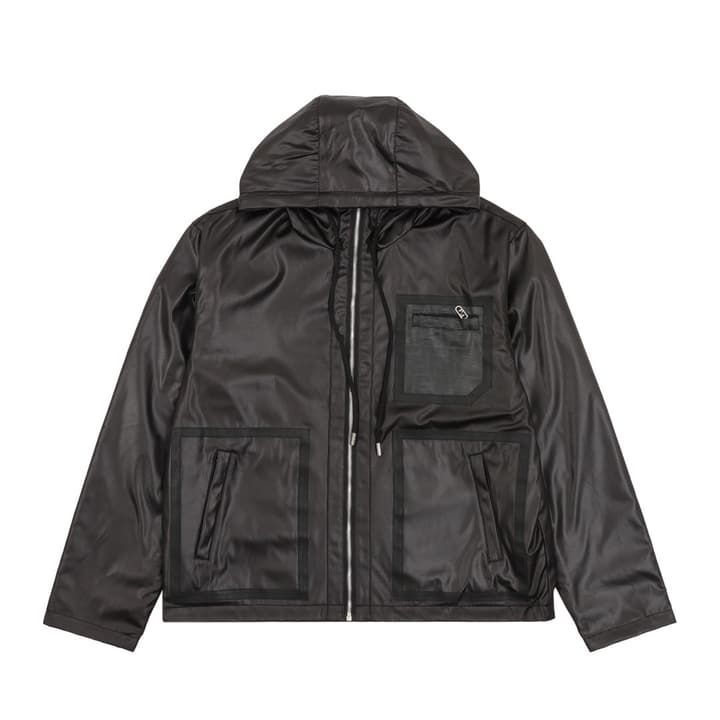Fendi FF Monogram Full-Zip Windbreaker Jacket in Dark Gray Ff Monogram