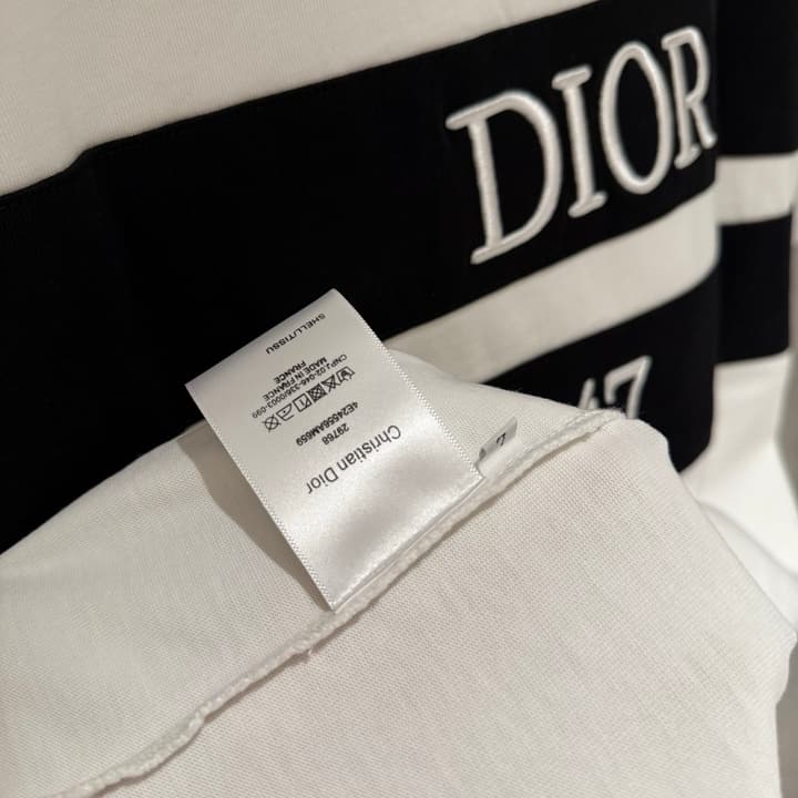 Dior Patch Embroidered Heavyweight T-Shirt in Black