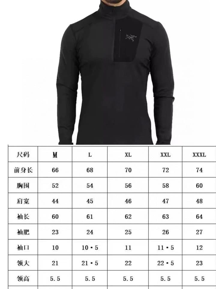 Arc'teryx Rho LT Zip Men's Micro-Fleece Top in Black
