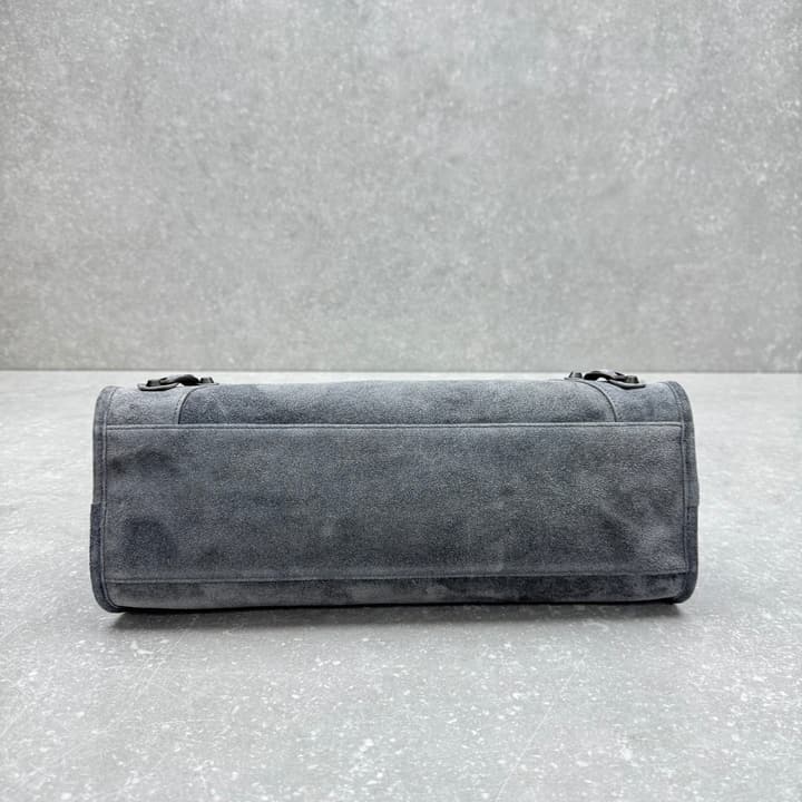 Balenciaga Le City Medium Suede Shoulder Bag in Caramel Suede