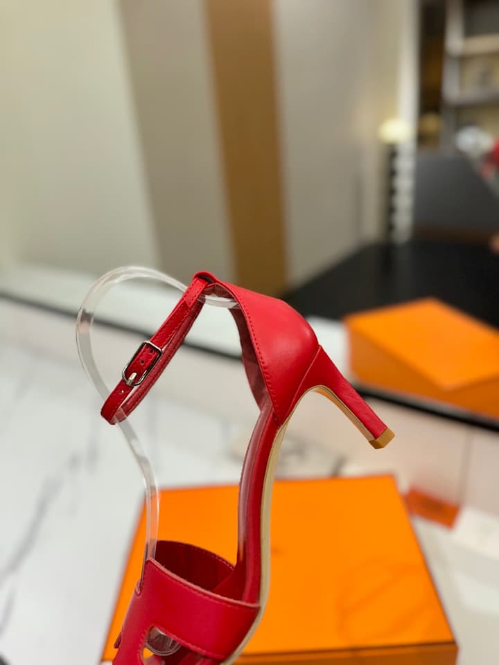 Hermès Classic Smooth Cowhide Heels – 6.5cm in All White