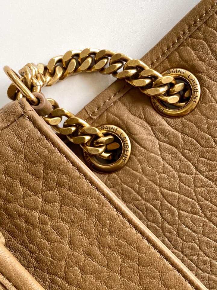 Saint Laurent Niki Medium Flap Bag in Gold