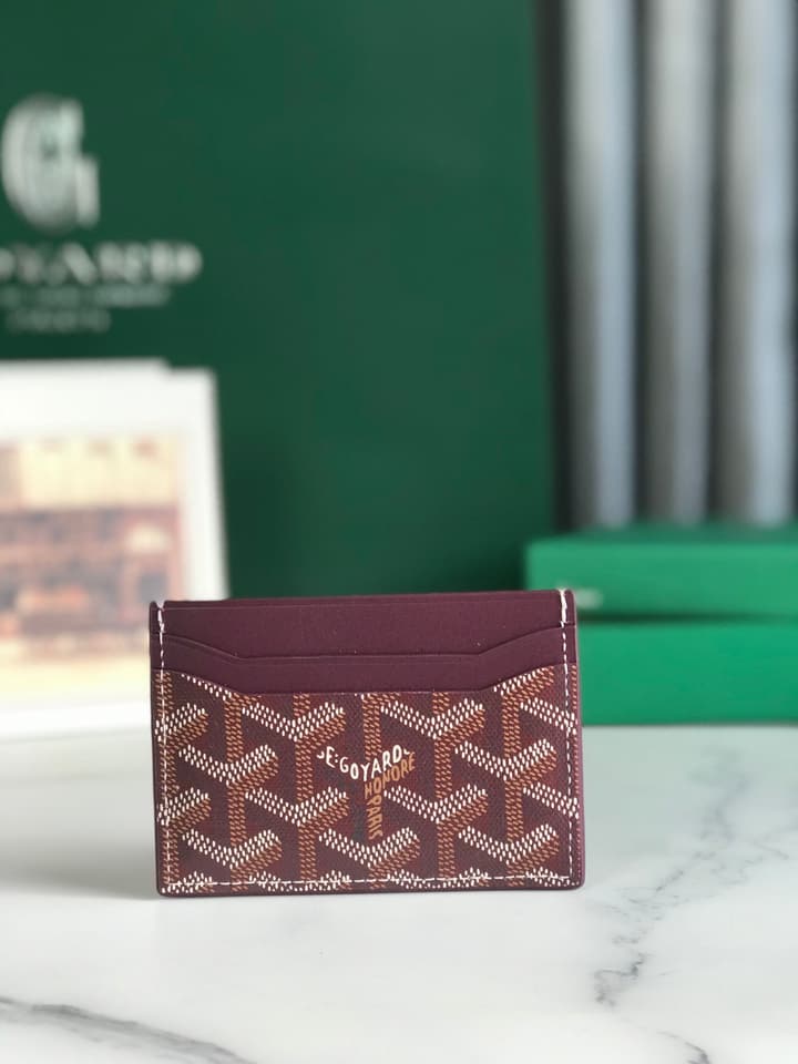 Goyard Card Holder in Black Pattern