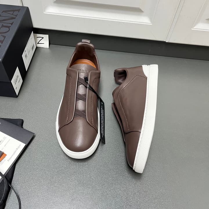 Zegna Triple Stitch Secondskin Luxury Sneakers