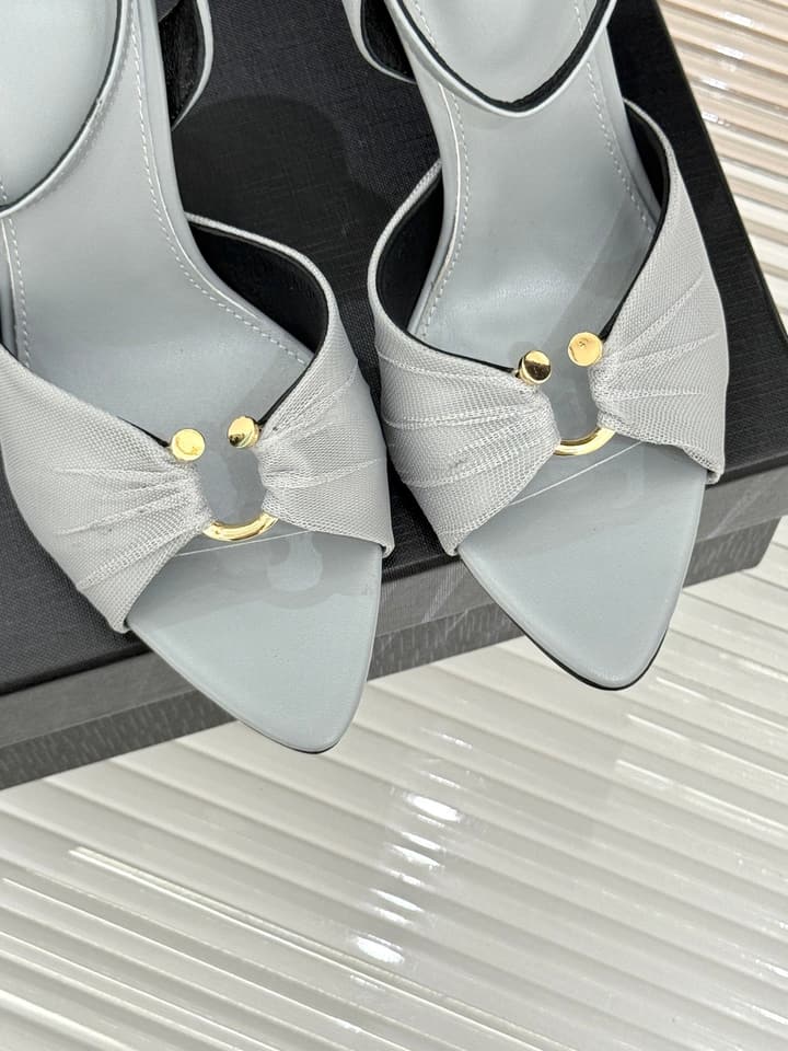 Saint Laurent High-Heel Sandals – 25SS in Black Suede