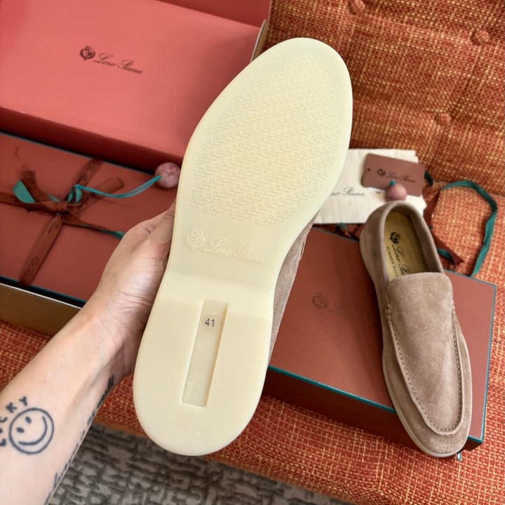 Loro Piana Suede Loafers in Brown