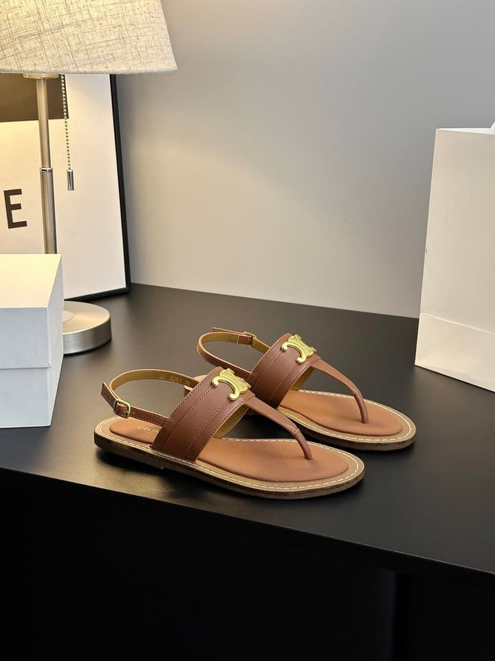 Celine Vintage Roman Sandals – SS Collection in Black