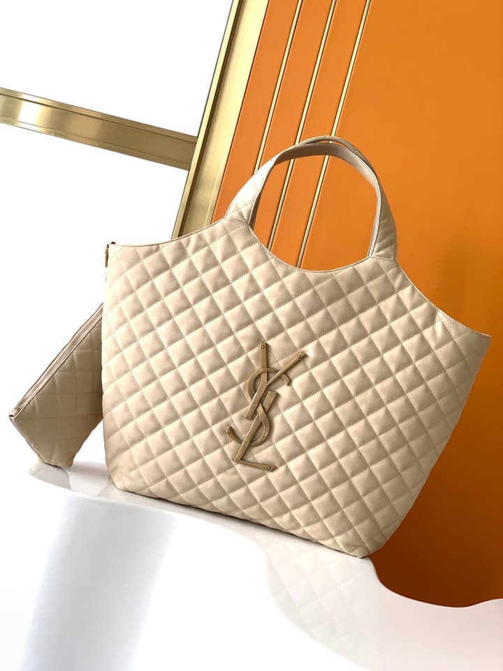 Saint Laurent ICARE Leather Tote Bag – SS22 Collection