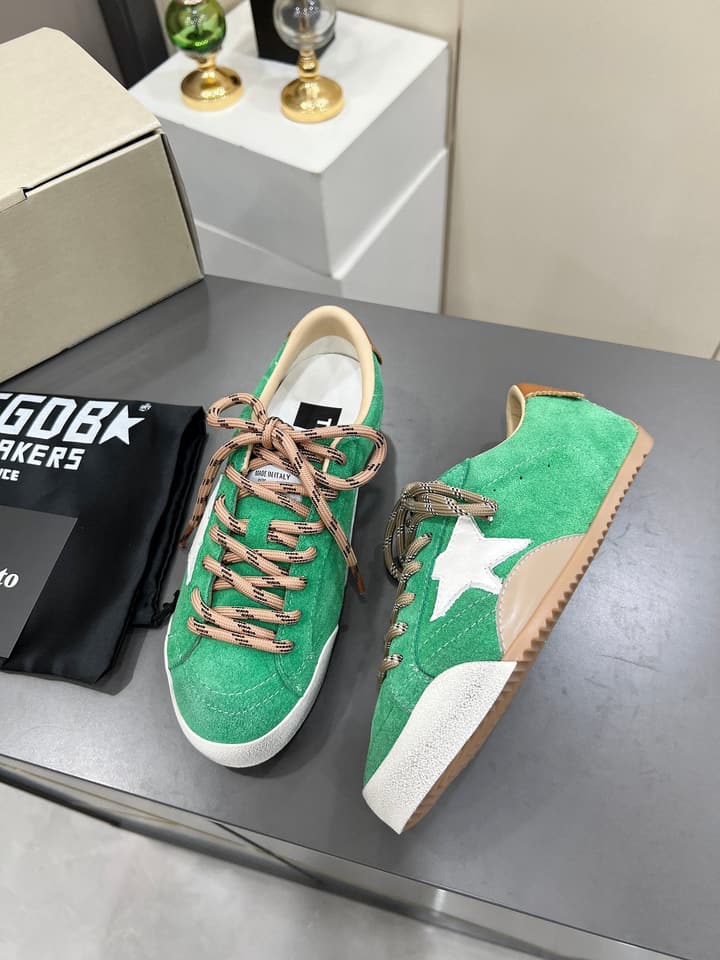 Golden Goose GGDB Star Distressed Sneakers in Black Suede