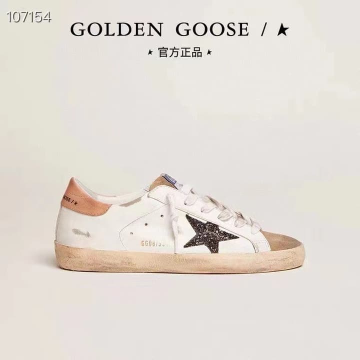 Golden Goose Superstar Graffiti Sneakers – SS22 in Black Star Rose Gold Toe