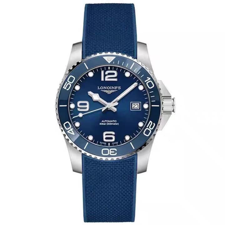 Longines Conquest Automatic Watch (Eddie Peng Edition) in Blue Dial With Blue Rubber Strap