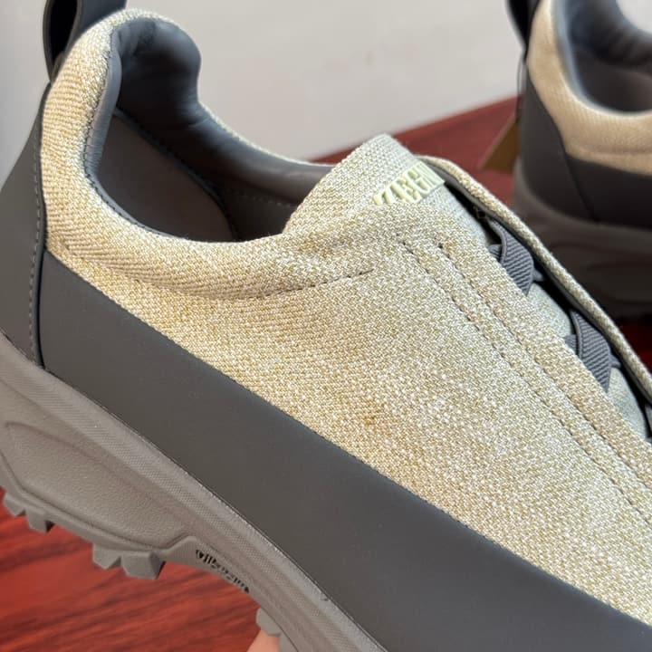 Zegna Triple Stitch Monte Canvas Sneakers