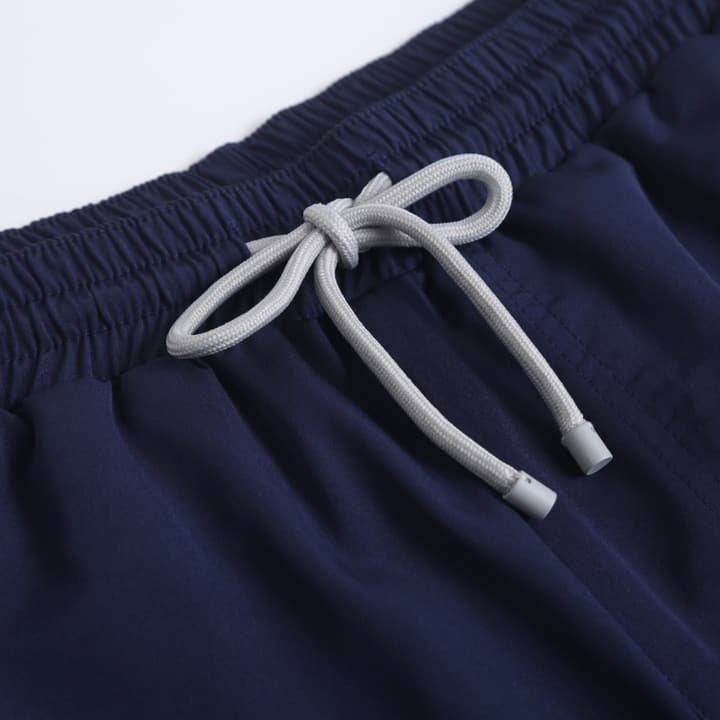 Brunello Cucinelli Embroidered Swim Trunks in Navy Blue