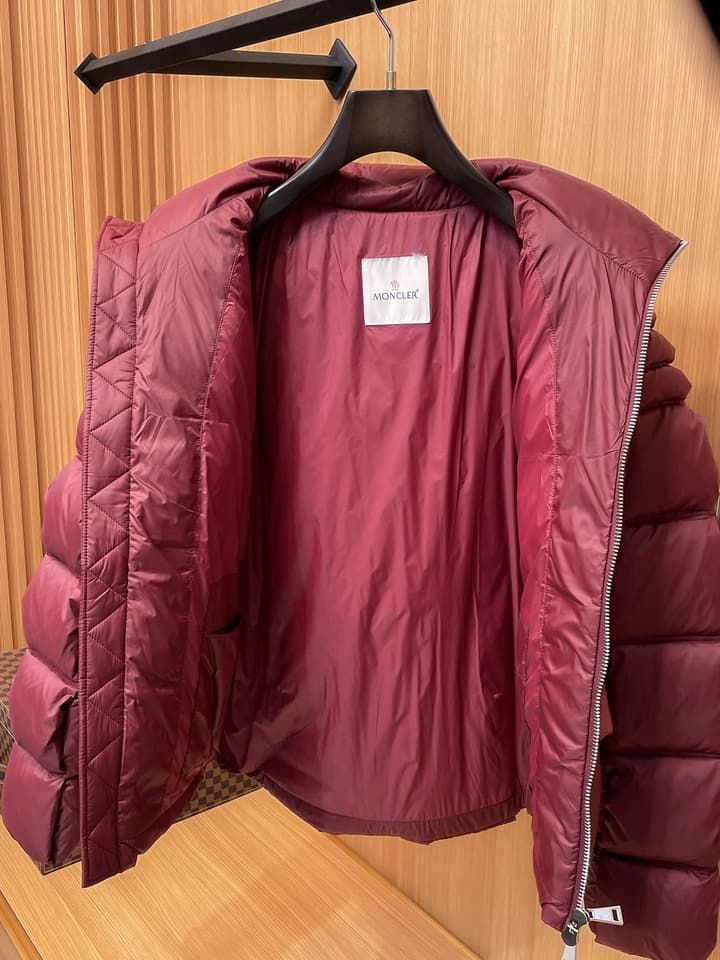 Moncler Stand Collar Embossed Down Jacket – Limited Edition in Black