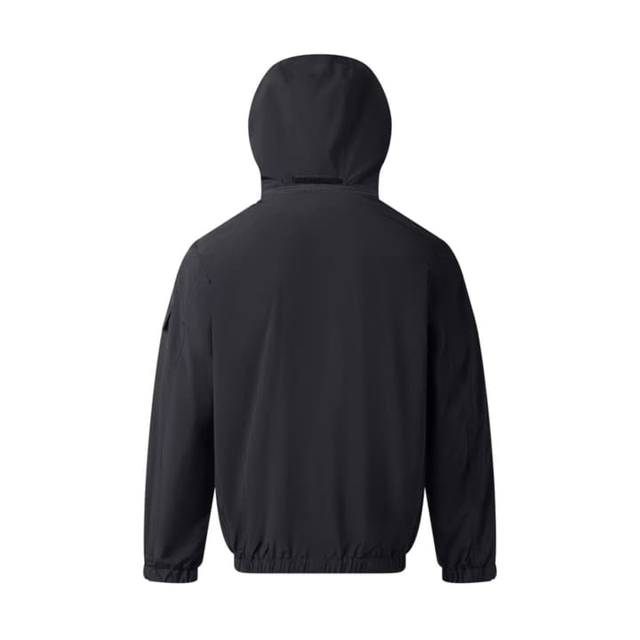 Moncler Classic Maya Hooded Windbreaker Jacket in Solid Black