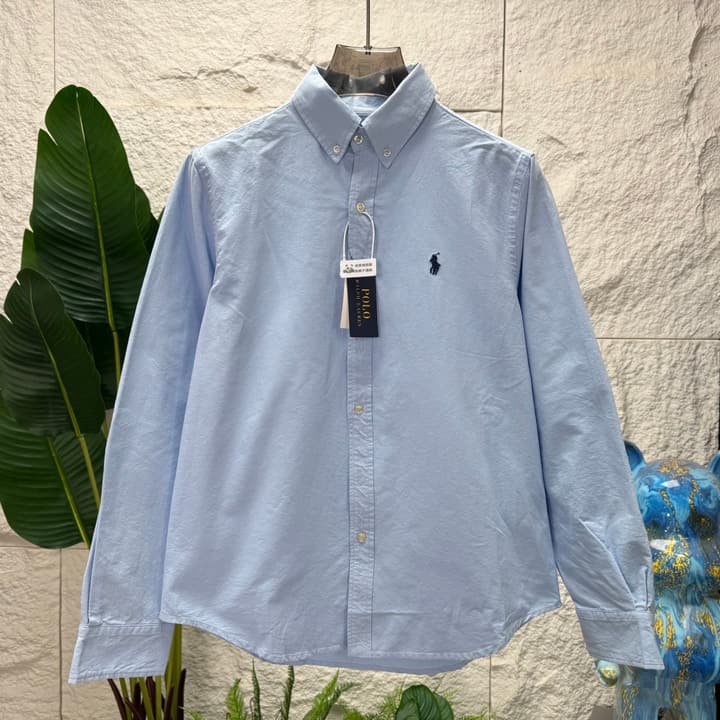 Ralph Lauren Classic Polo Embroidery Oxford Shirt in Khaki