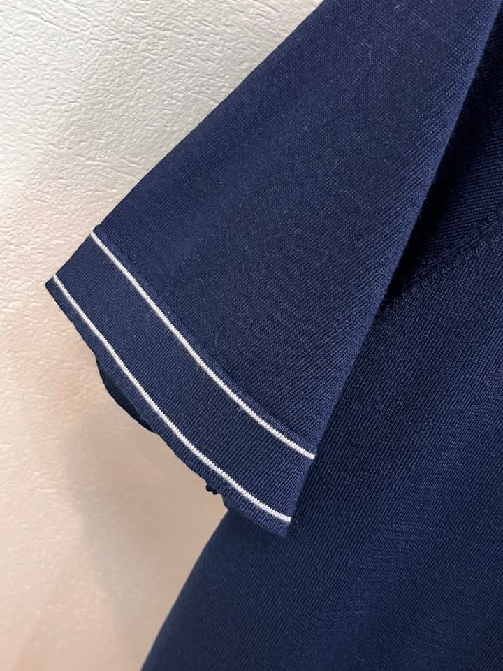 Loro Piana Minimalist Knitted Polo Shirt – 2026SS in Navy Blue