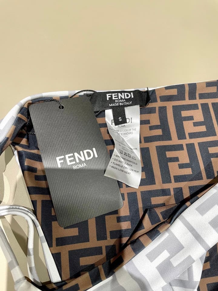 Fendi Reversible One-Piece Swimsuit in Blue Monogram