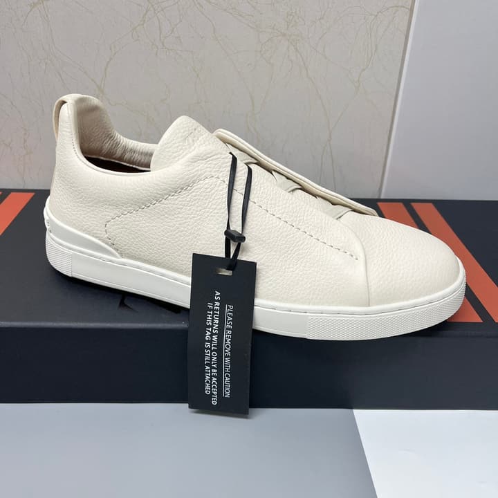 Zegna SECONDSKIN Triple Stitch™ Casual Sneakers in Monochromatic Black