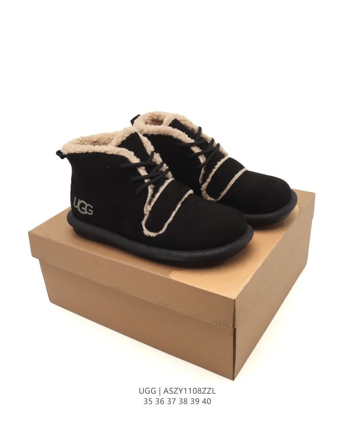 UGG Mid-Height Sheepskin Snow Boots in Light Taupe