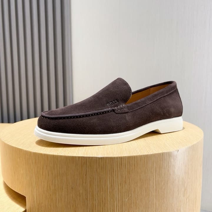 Boss Suede Slip-On Loafers