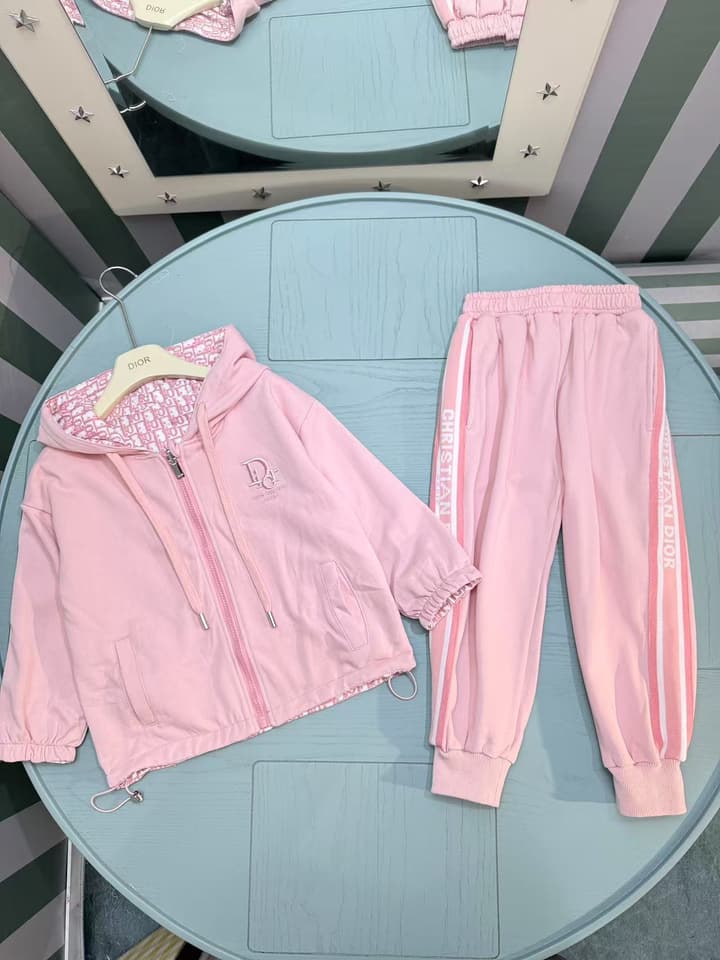 Dior Kids Reversible Windbreaker & Sweatshirt Set – Kids Collection – 25SS in Monogram Blue Set