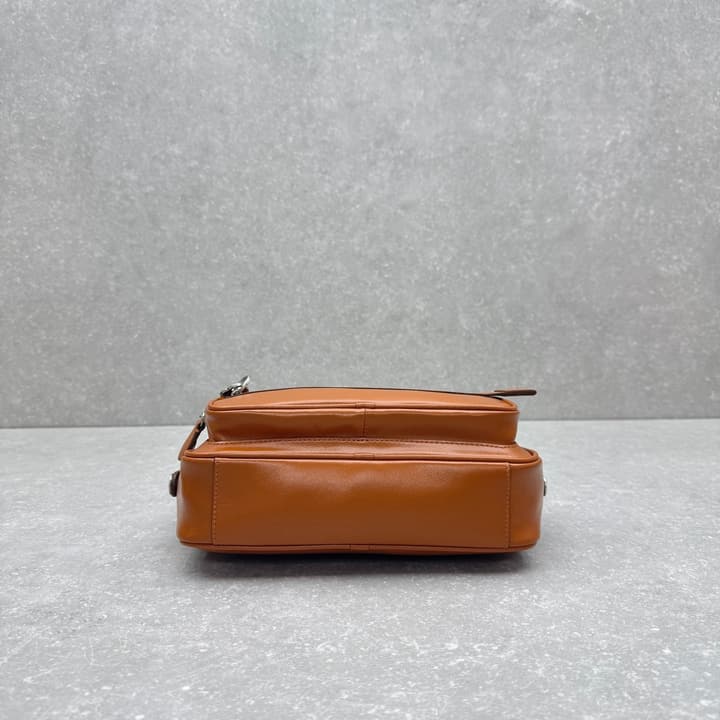 Acne Studios Retro Collapsed Camera Bag in Chocolate