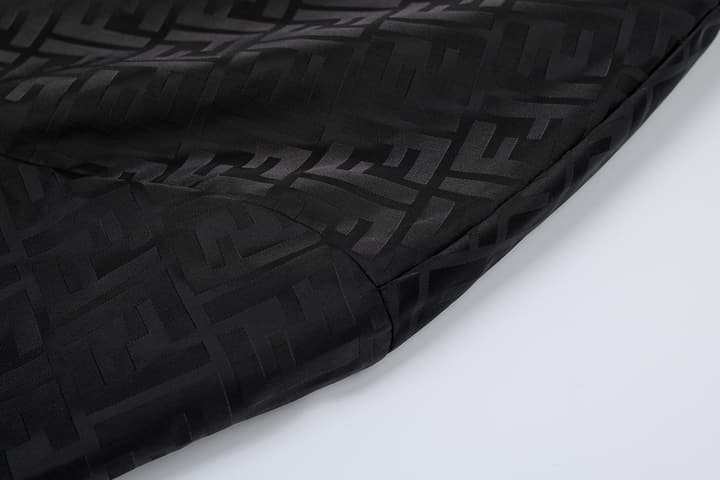 Fendi Stand-Collar Nylon Bomber Jacket in Black Jacquard Bomber Jacket