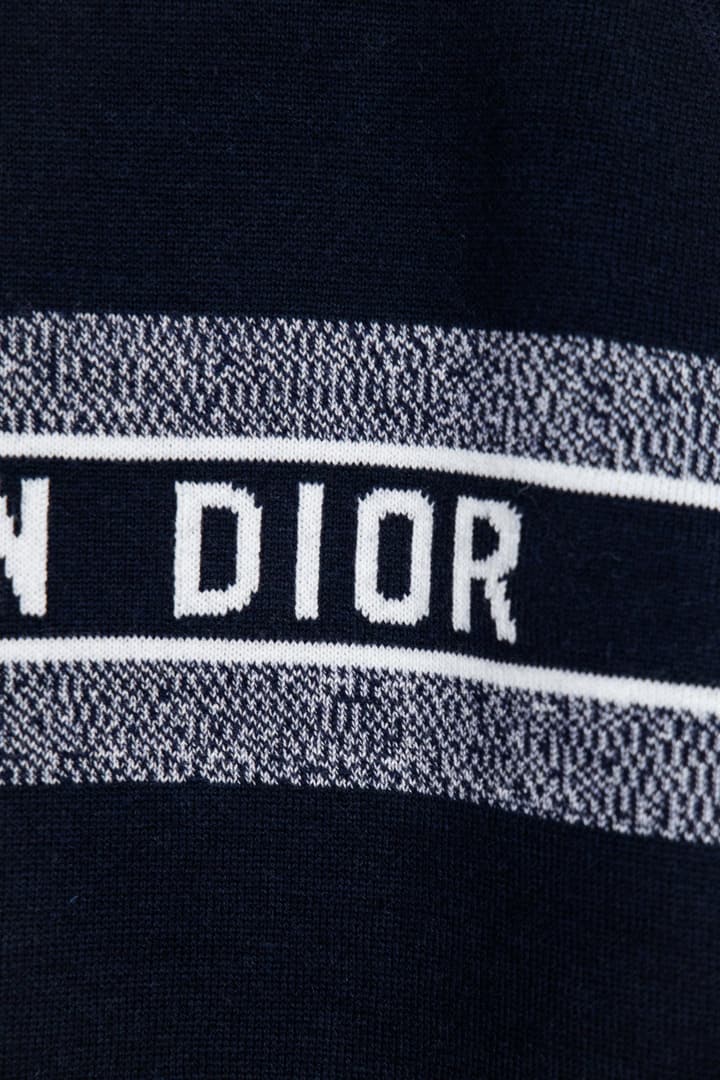 Dior Monogram Double-Sided Jacquard Crewneck Sweater – 24SS in Navy Monogram Pattern