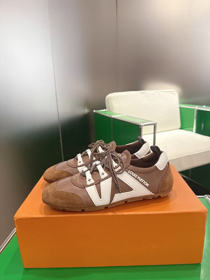 Louis Vuitton Sneakerina Ballet Sneakers in Chocolate Brown