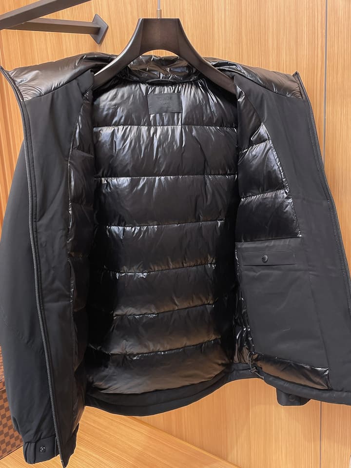 Prada Linea Rossa Gore-Tex Hooded Puffer Jacket in Black Hooded Anorak