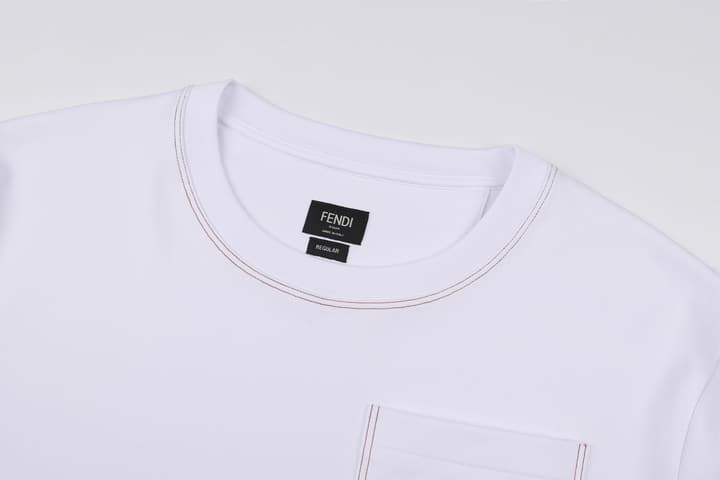 Fendi Leather Patch Logo Cotton T-Shirt – 26SS